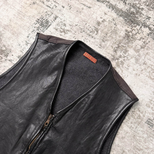 Vintage Boneville Leather Vest (XL)