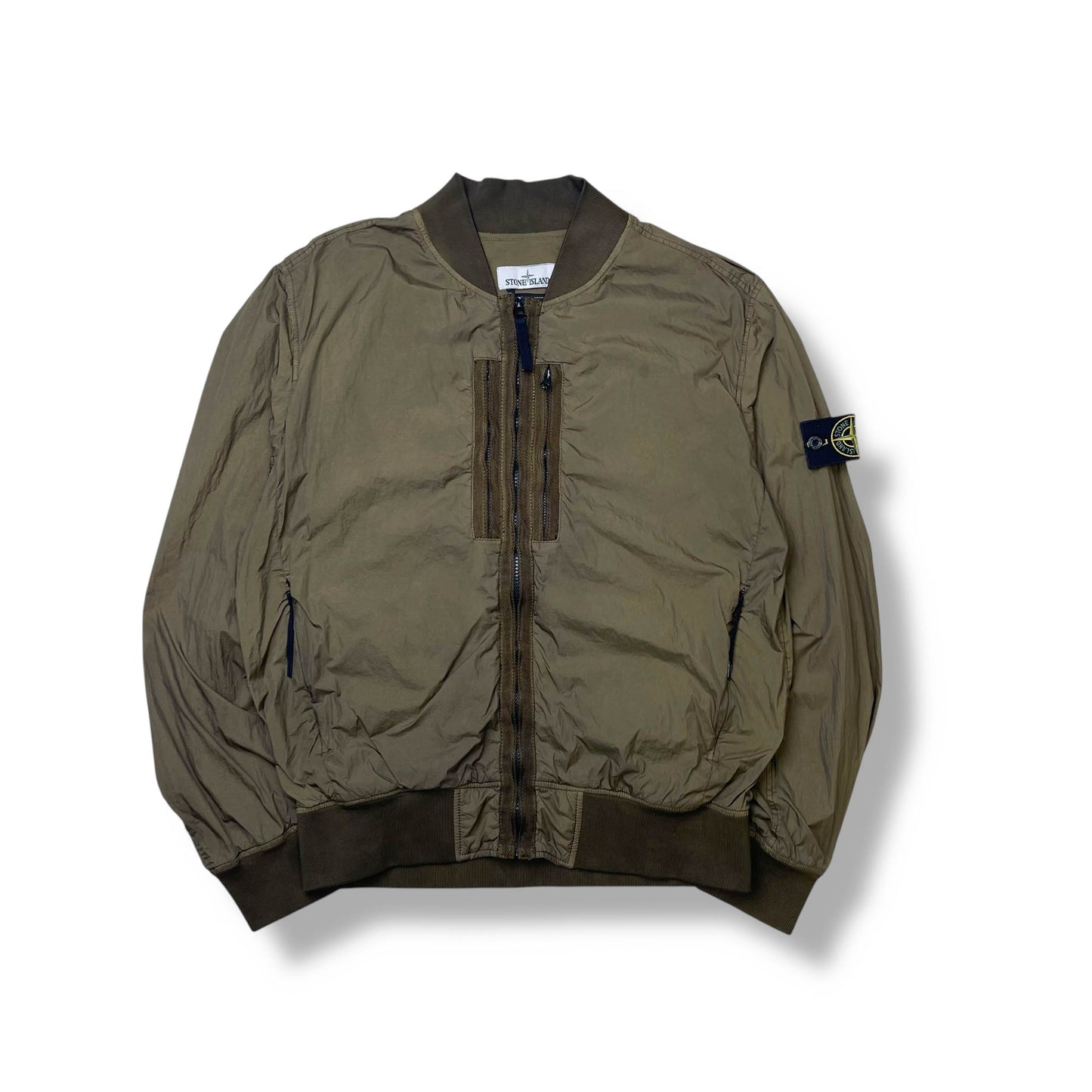 Stone Island Crinkle Reps NY Bomber Jacket (L)