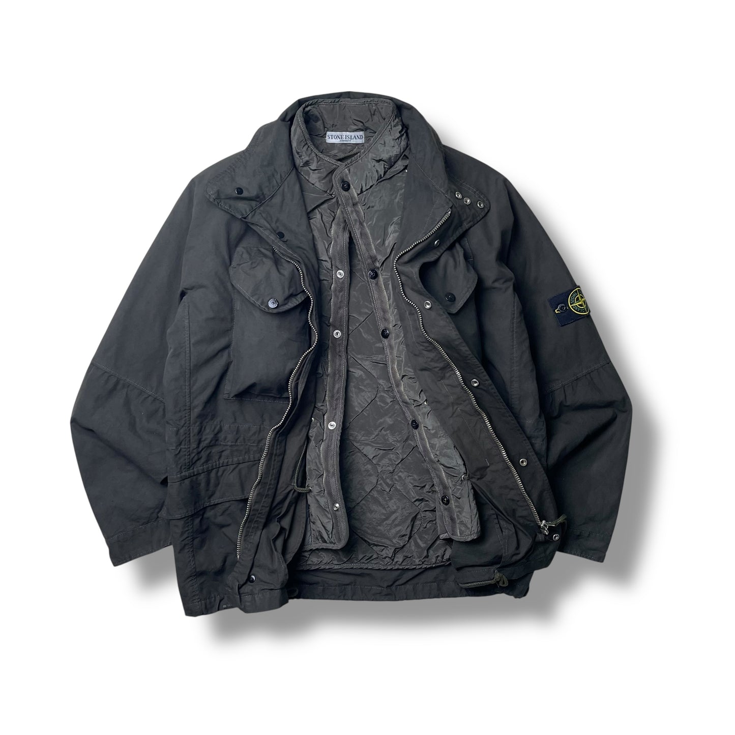 Stone Island Weathered Canvas Multipocket Field Jacket (L)