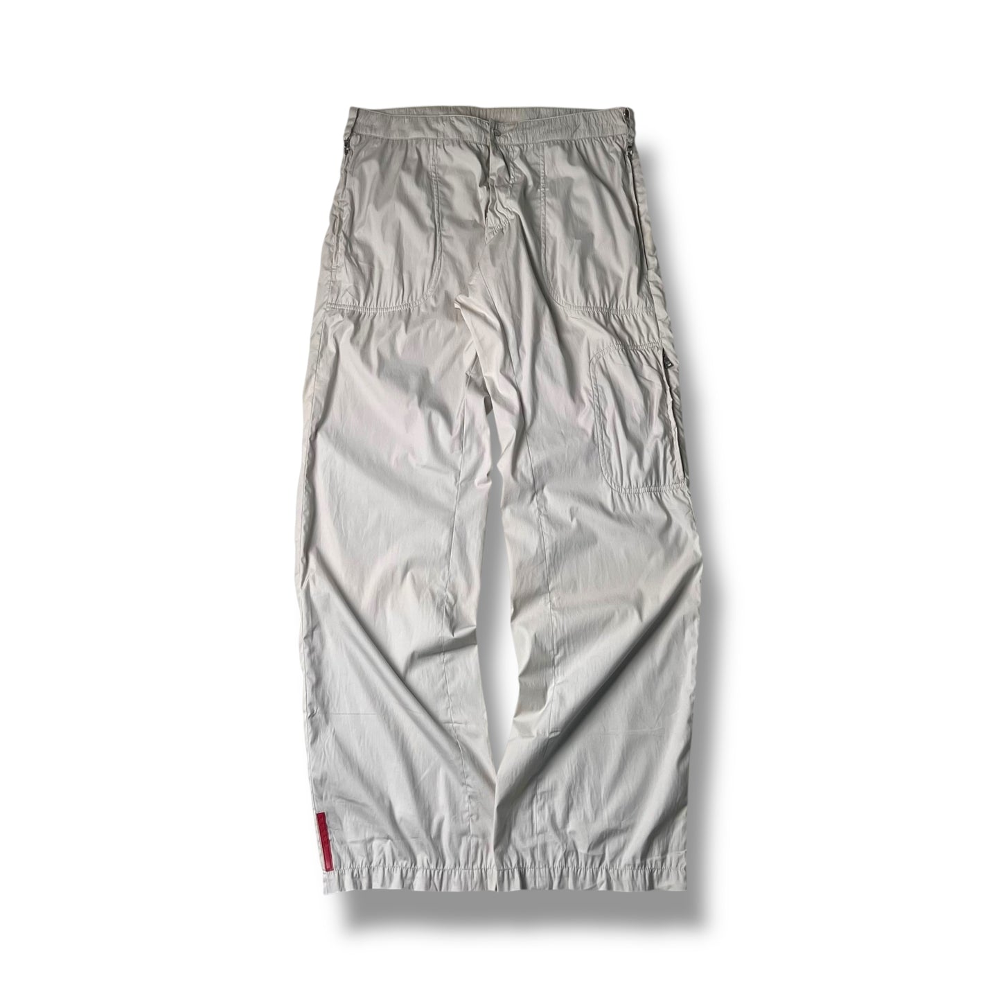 Womens Vintage Prada Sport Tela Cotone Stretch Trousers (44)