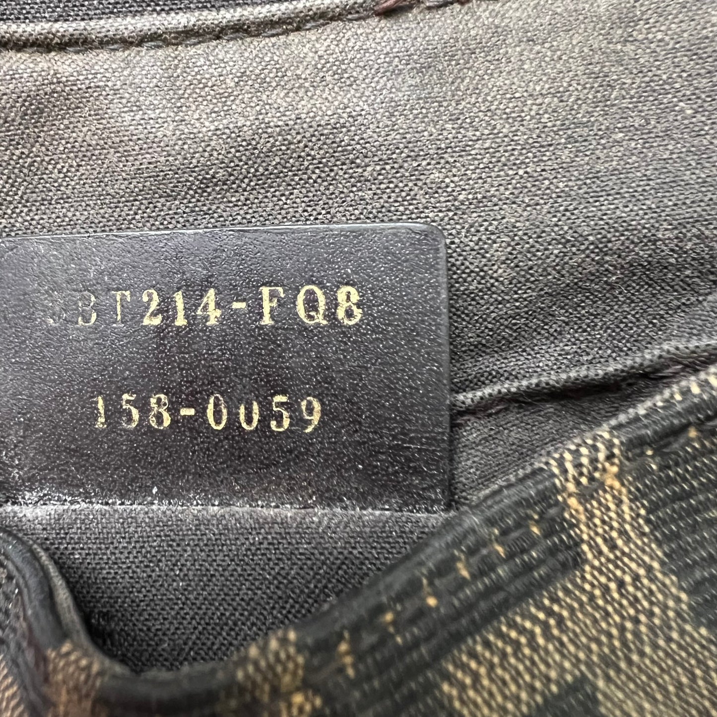 Fendi Yellow/ tobacco Zucca print canvas messenger bag