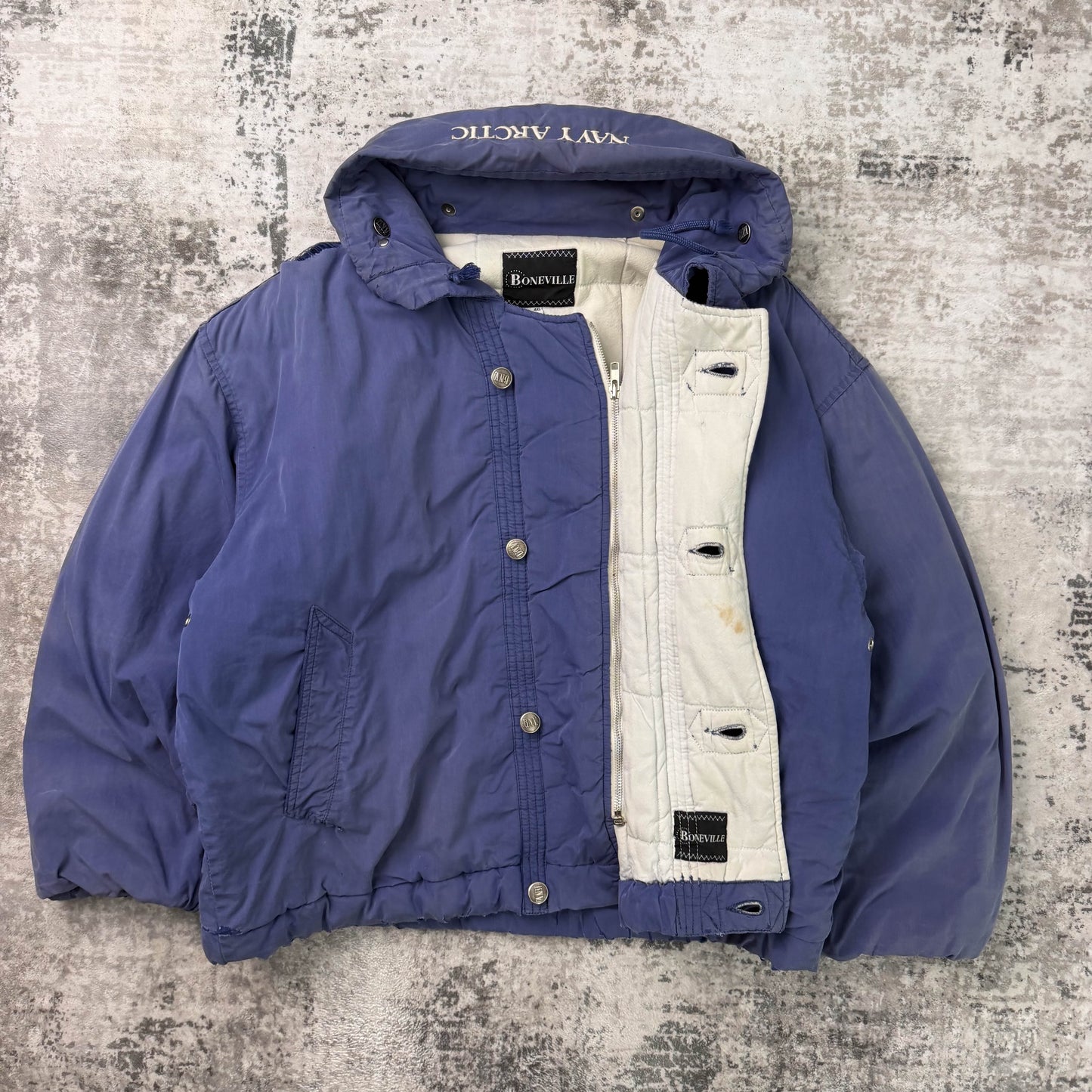 Vintage Boneville Navy Arctic Cropped Padded Jacket (S)