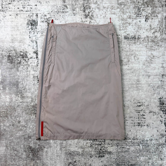Vintage Prada Sport Nylon Drawstring Skirt (S/M)