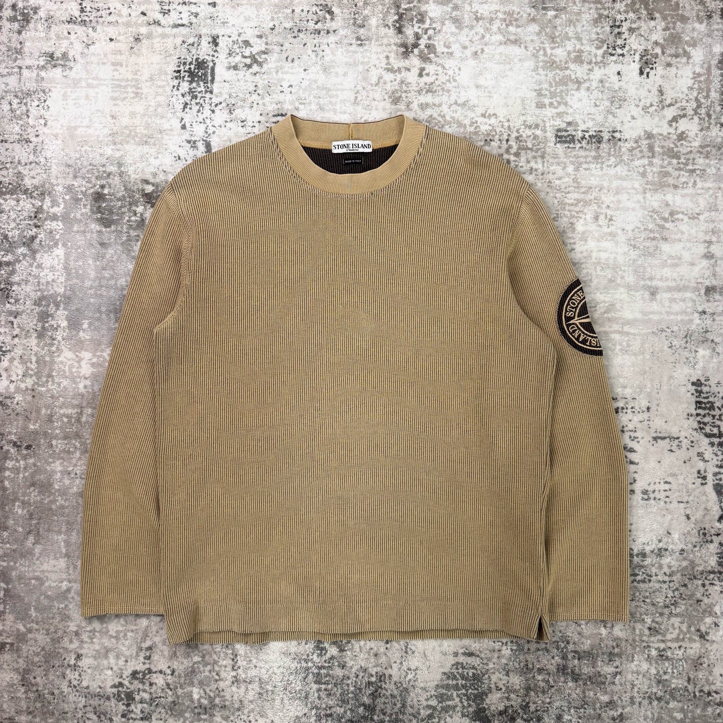 Vintage Stone Island Crew Neck Ribbed Jumper (L)