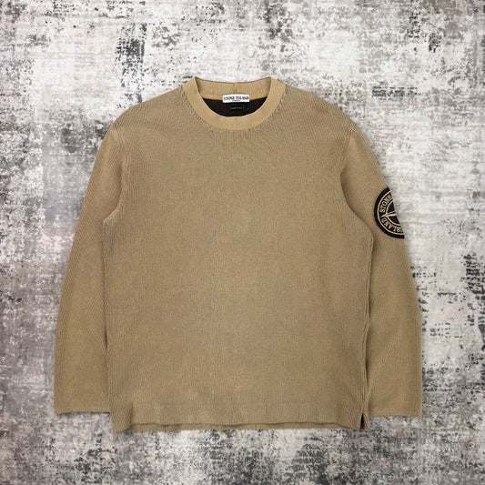 Vintage Stone Island Crew Neck Ribbed Jumper (L)