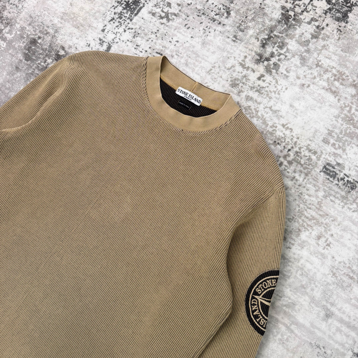 Vintage Stone Island Crew Neck Ribbed Jumper (L)