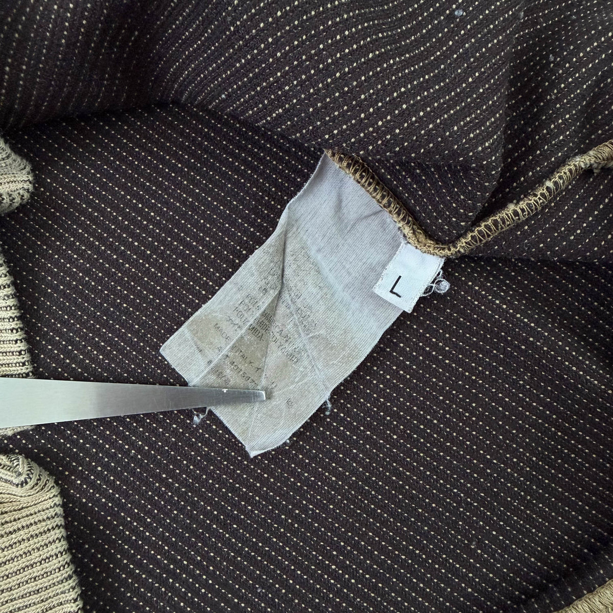 Vintage Stone Island Crew Neck Ribbed Jumper (L)