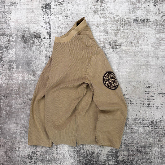 Vintage Stone Island Crew Neck Ribbed Jumper (L)