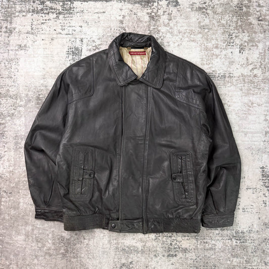 Vintage Emporio Armani Leather Jacket (L)