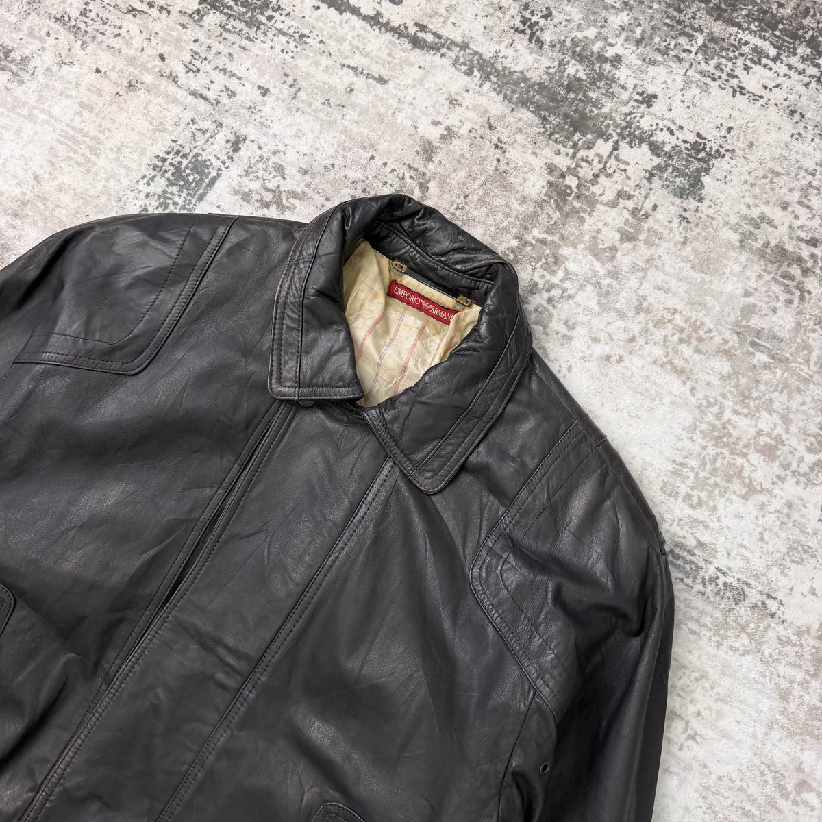 Vintage Emporio Armani Leather Jacket (L)