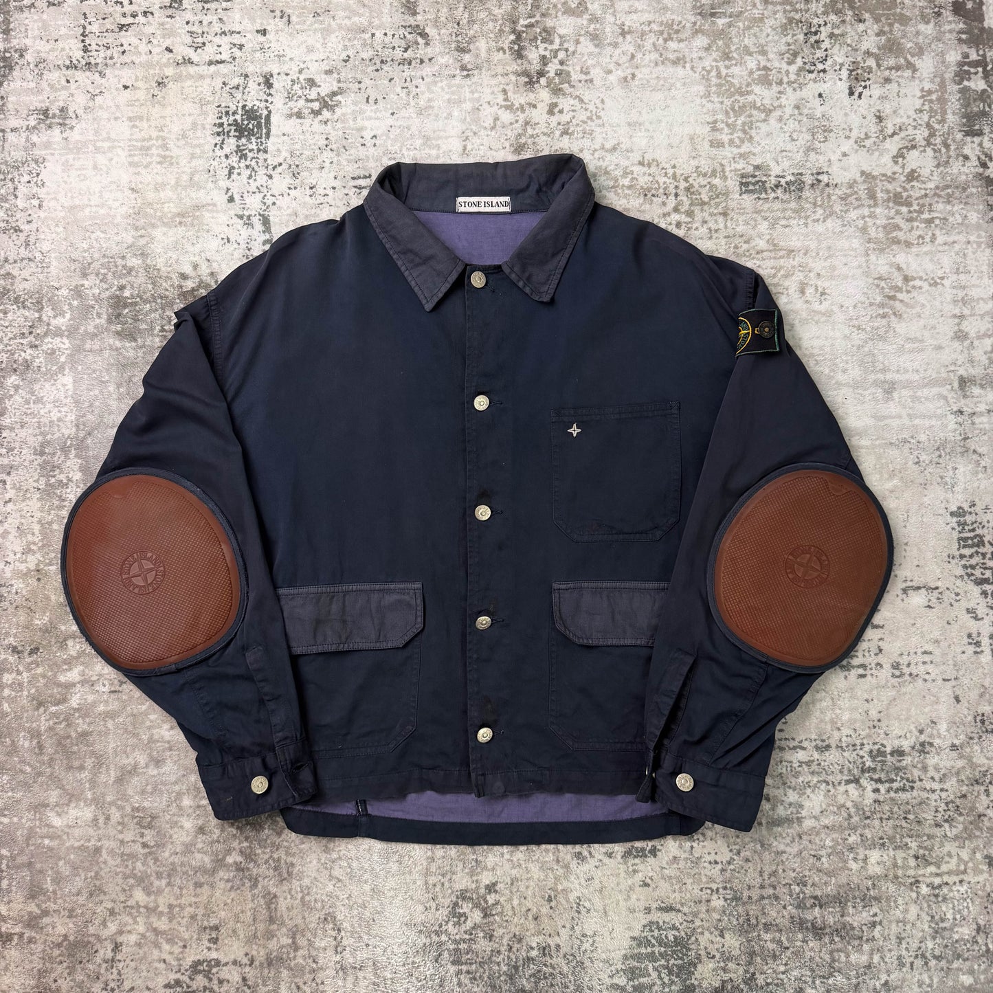 Vintage Stone Island Vulcanised Rubber Elbow Pad Jacket (M)