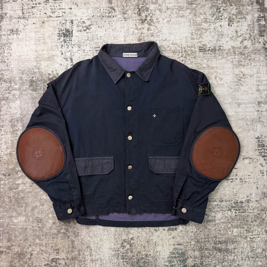 Vintage Stone Island Vulcanised Rubber Elbow Pad Jacket (M)