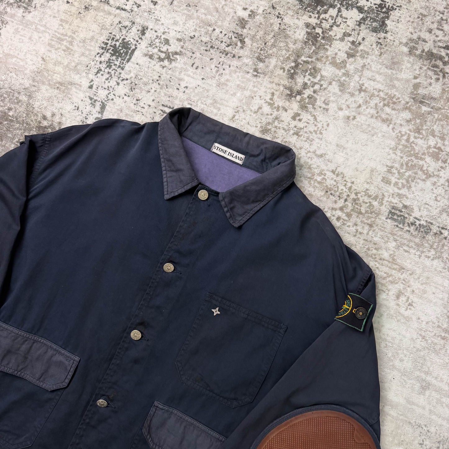Vintage Stone Island Vulcanised Rubber Elbow Pad Jacket (M)