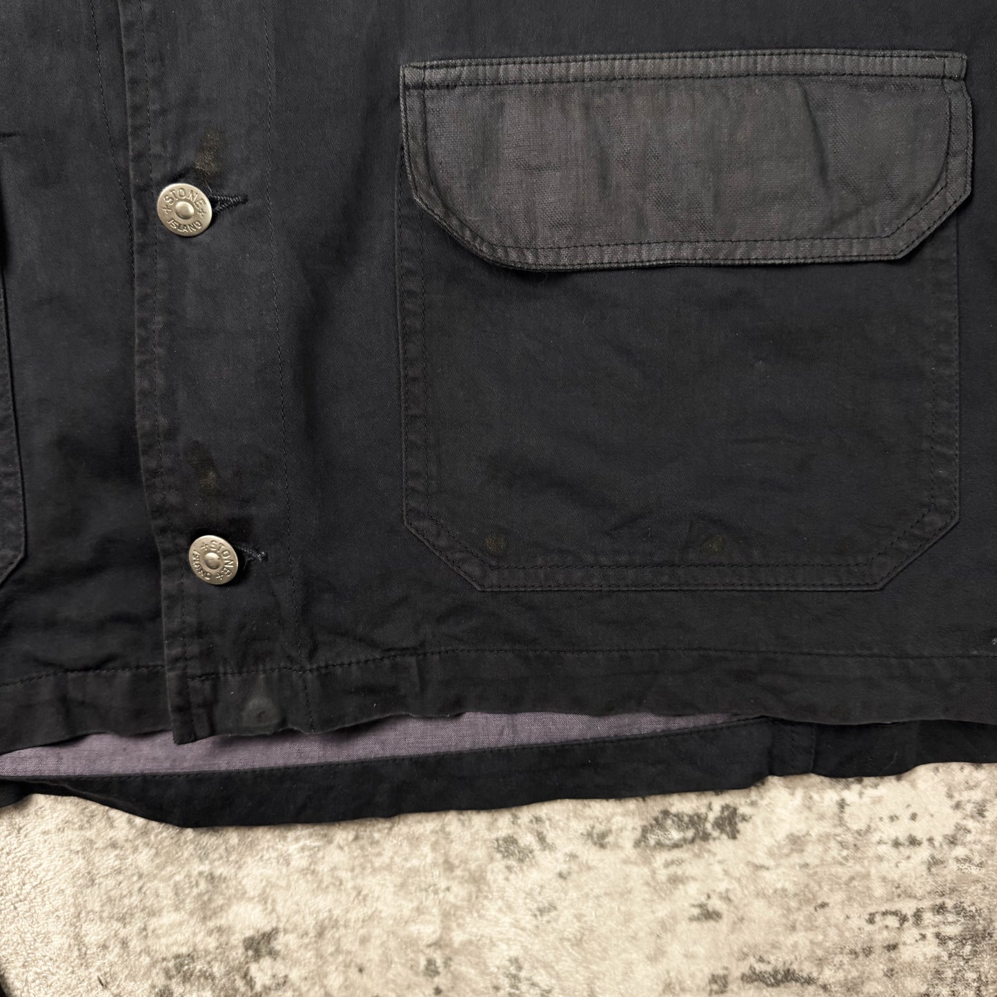 Vintage Stone Island Vulcanised Rubber Elbow Pad Jacket (M)
