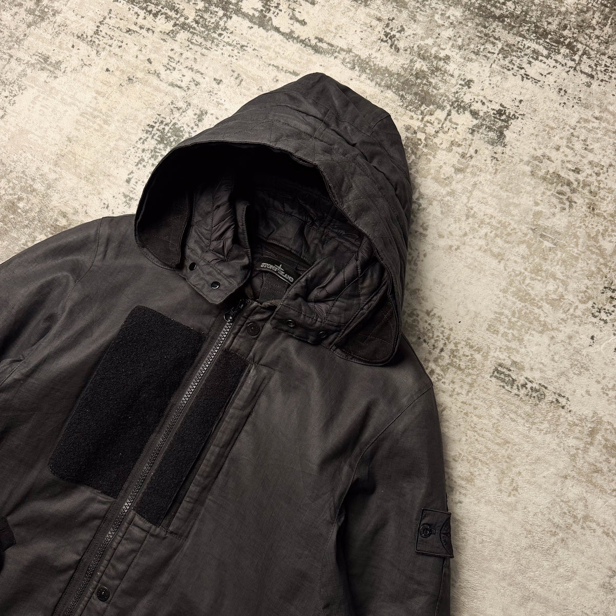 Stone Island Shadow Project Rubberised Linen Parker (M)