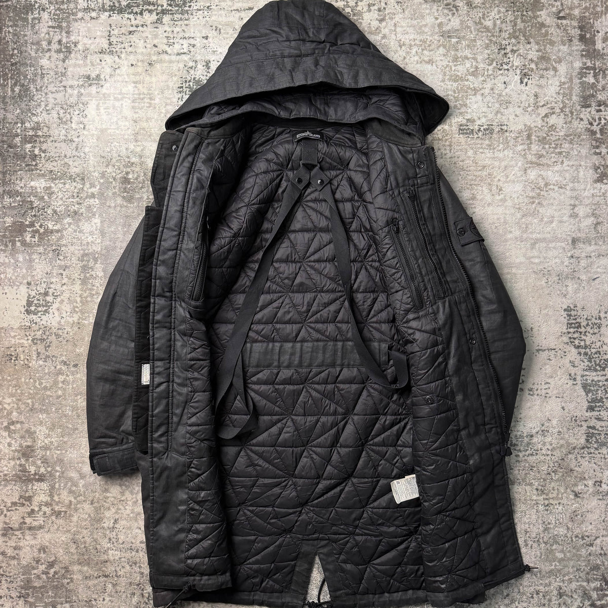 Stone Island Shadow Project Rubberised Linen Parker (M)