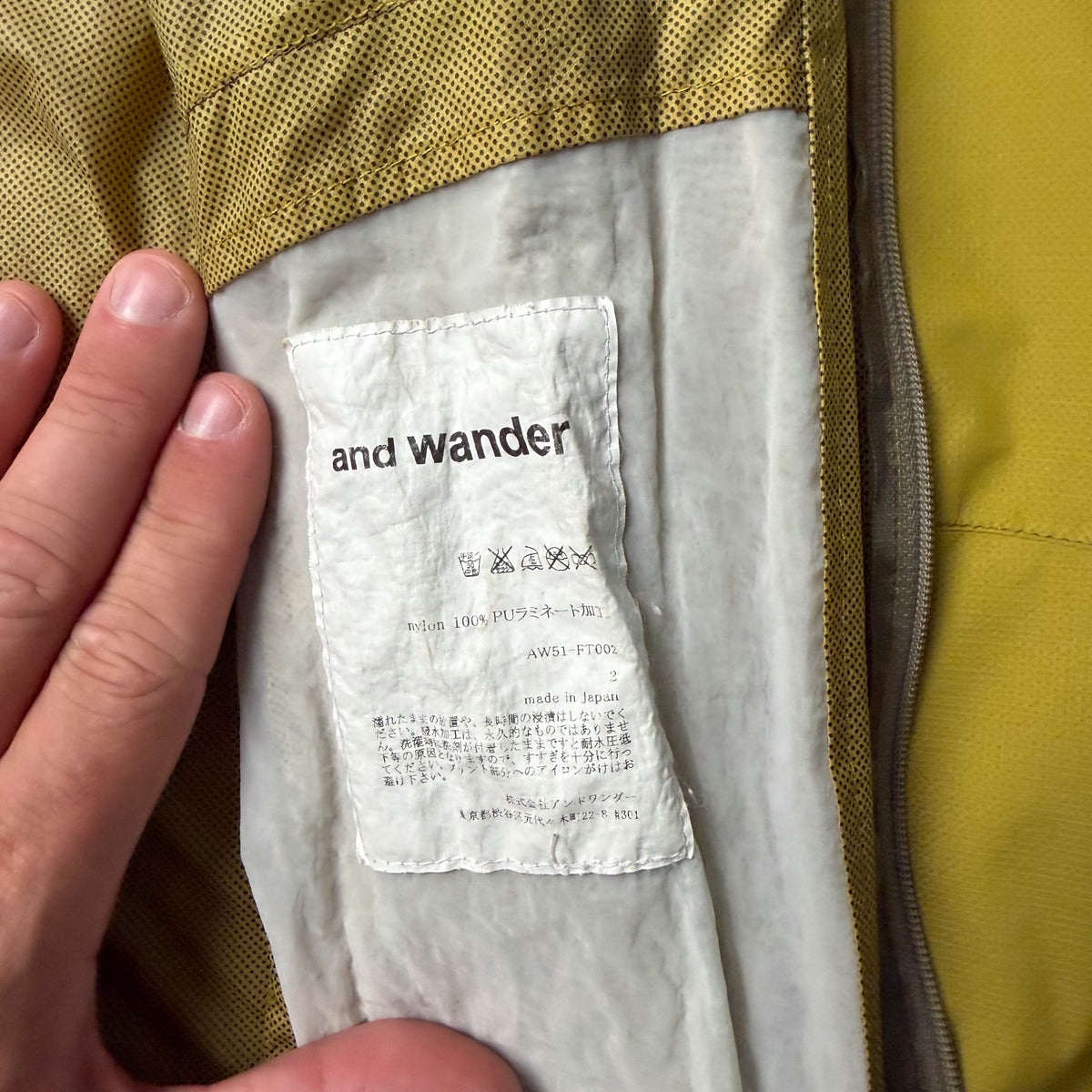 And Wander Light Rain Jacket (S)
