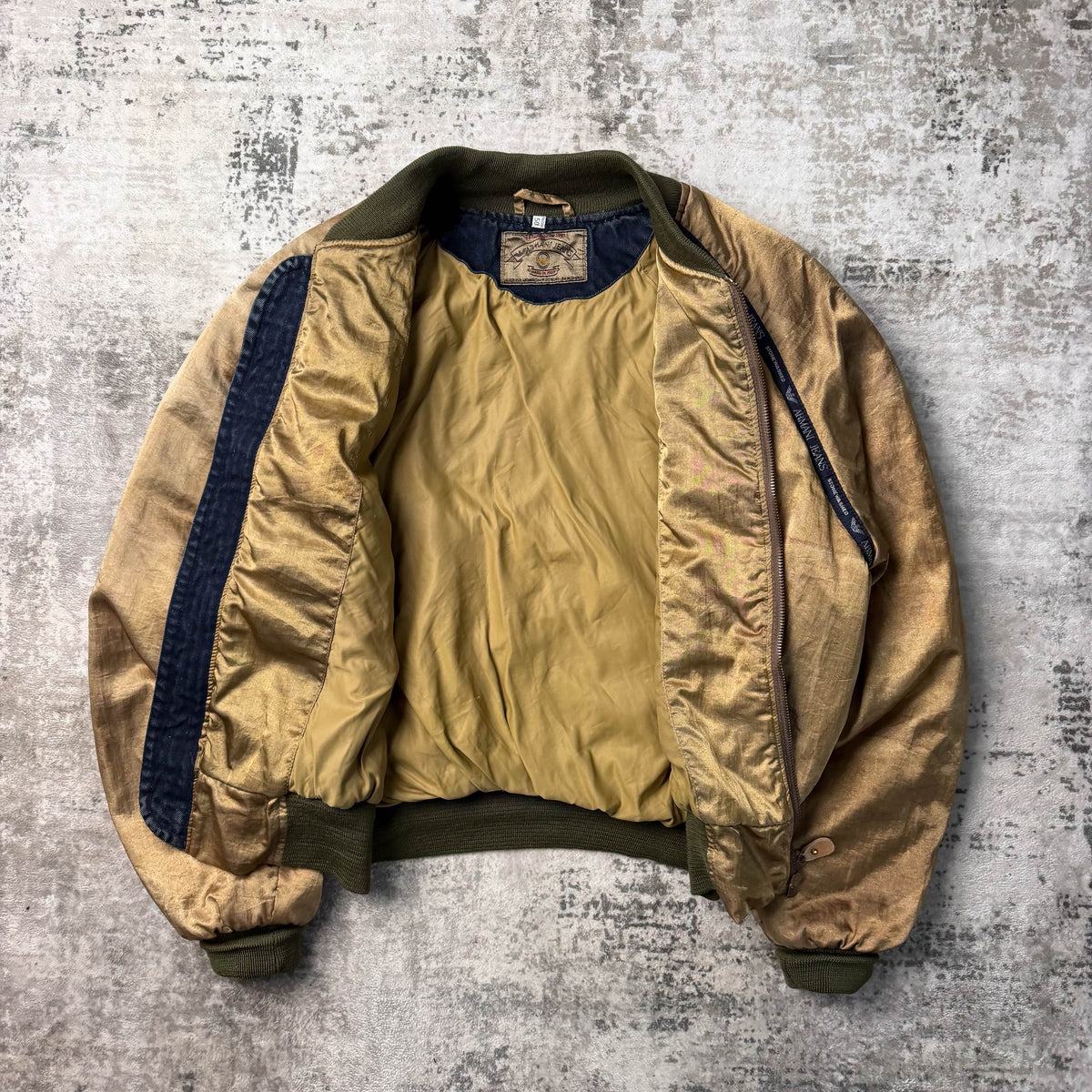 Vintage Armani Jeans Stonewashed Bomber (L)