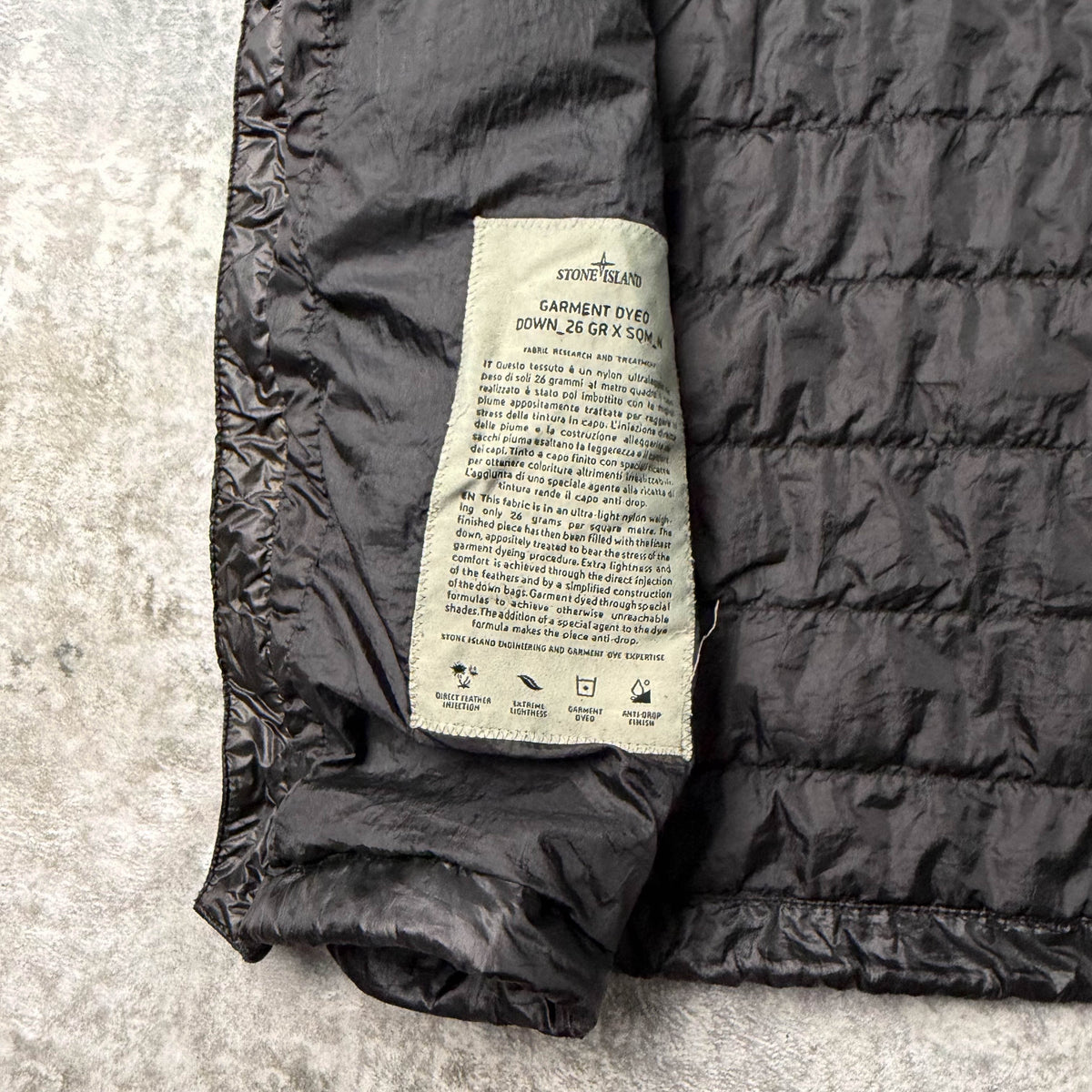 Stone Island Garment Dyed Down 26 GR X SQM N Gilet (M)