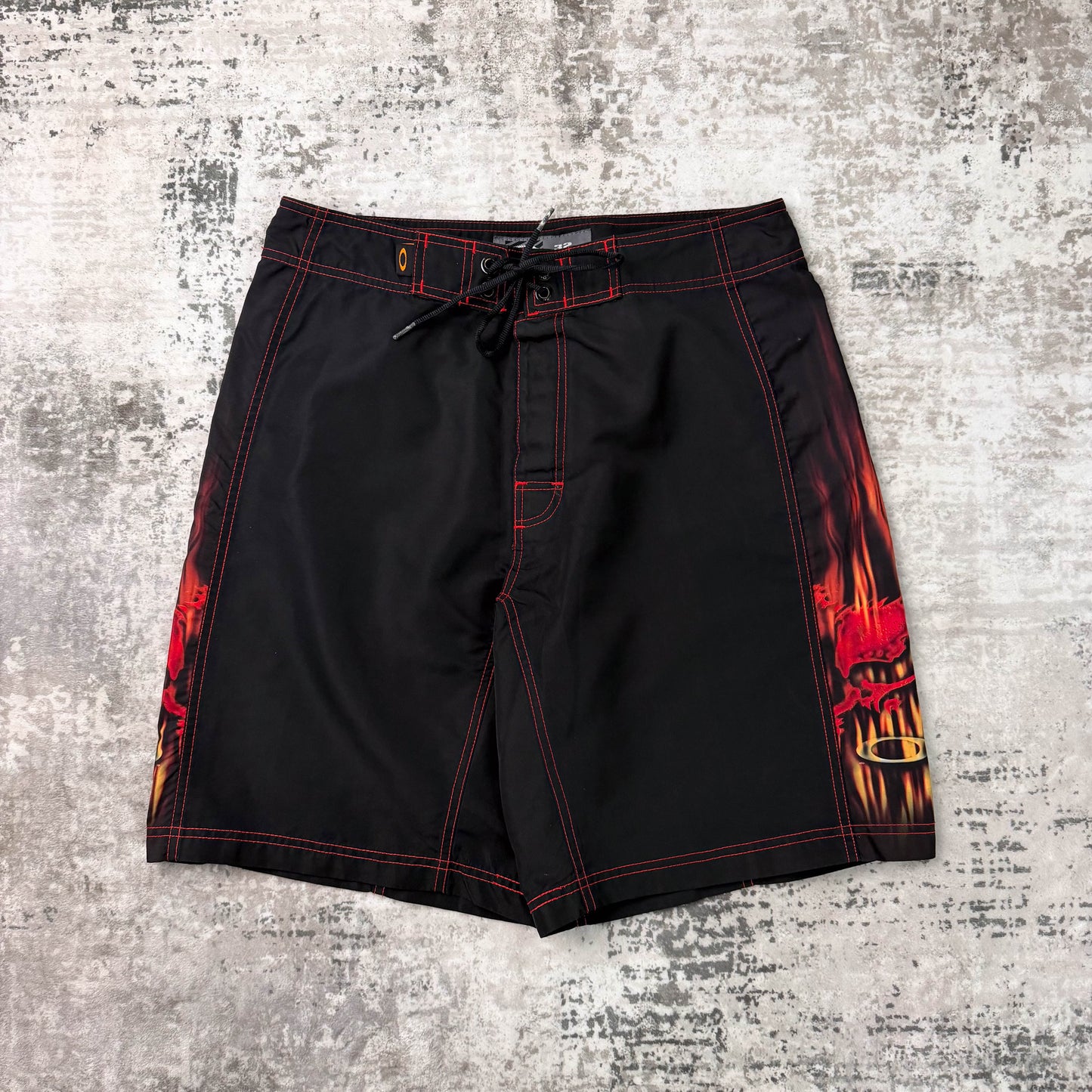 Vintage Oakley Software Flaming Skull Shorts (W32)