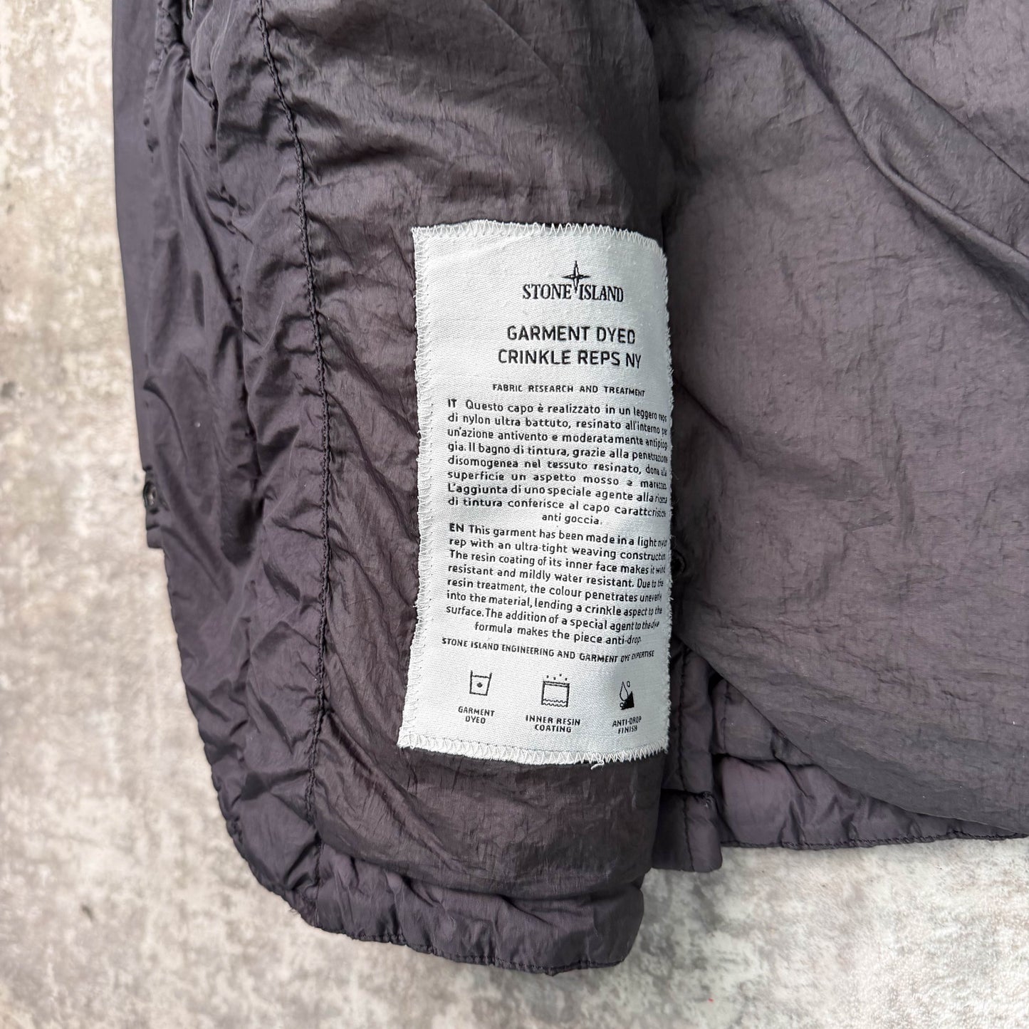 Stone Island Garment dyed Crinkle Reps NY Jacket (XXL)