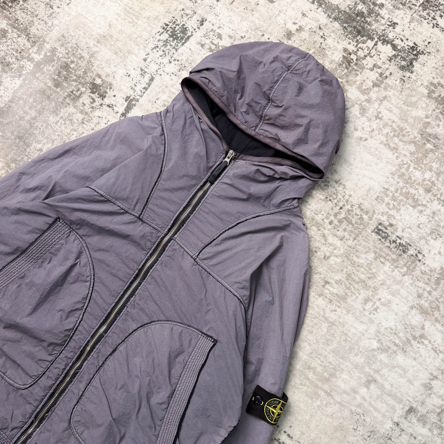 Vintage Stone Island Distressed Seam Nylon Jacket (XL)