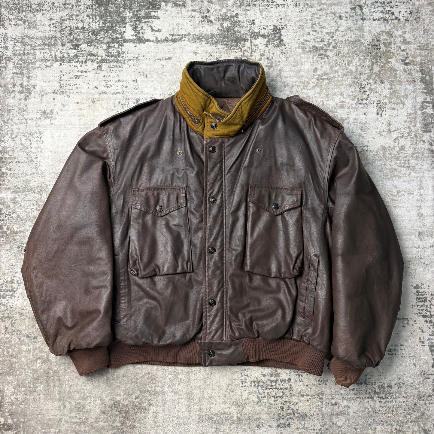 Vintage Boneville Navy Arctic Leather Jacket (L)