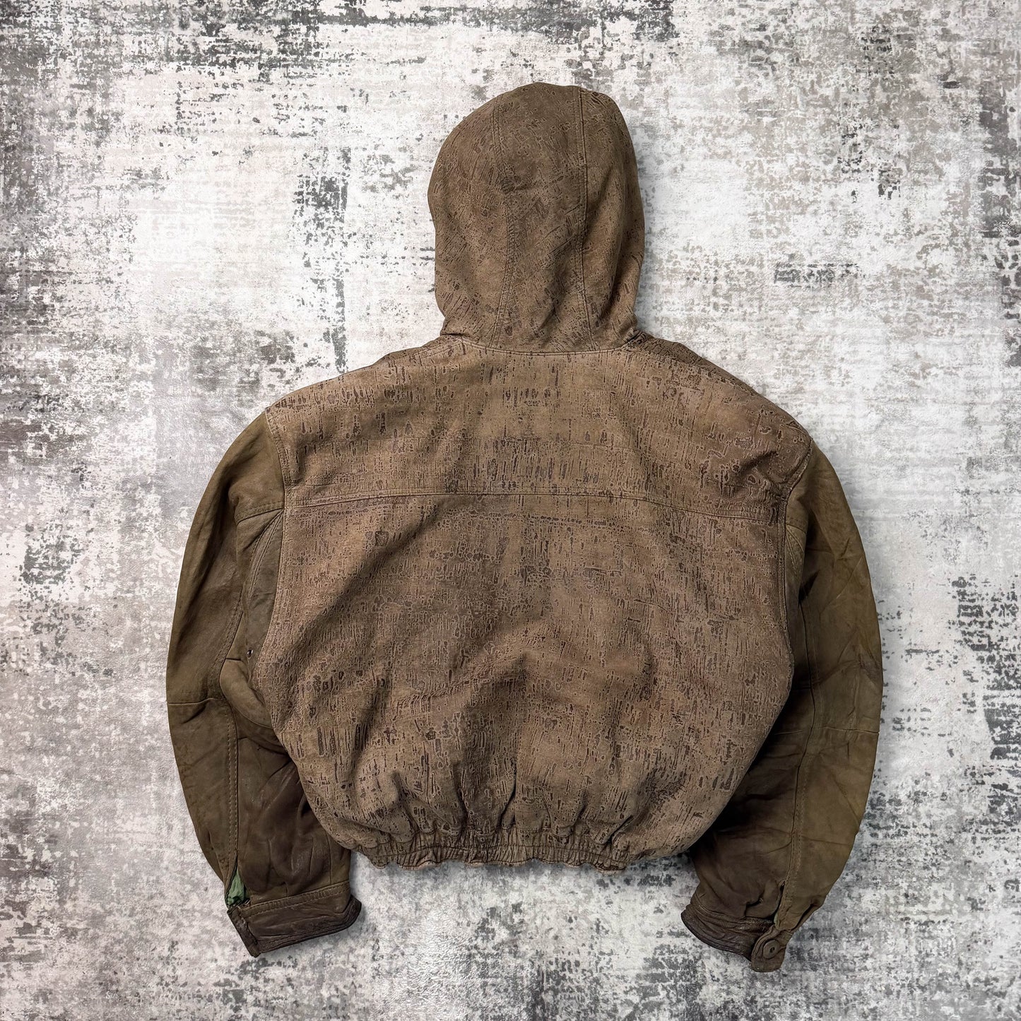 Vintage Calugi E Giannelli Cropped Leather Bomber Jacket (L)