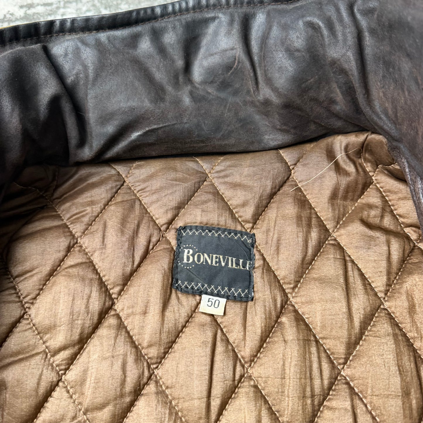 Vintage Boneville Navy Arctic Leather Jacket (L)