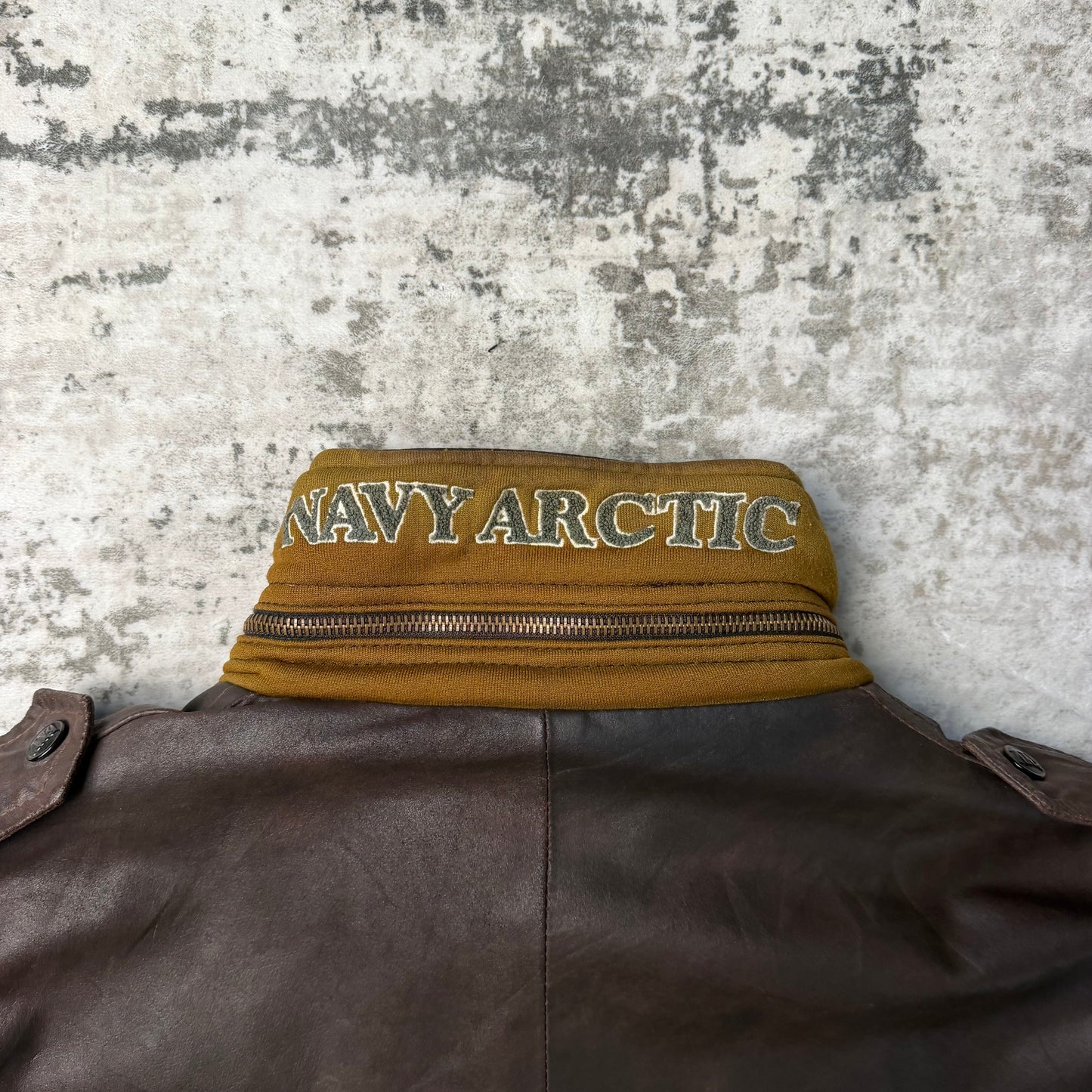 Vintage Boneville Navy Arctic Leather Jacket (L)