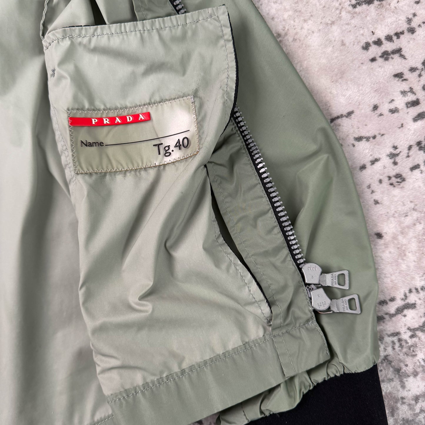 Vintage Prada Sport Asymmetric Zip Jacket (S)