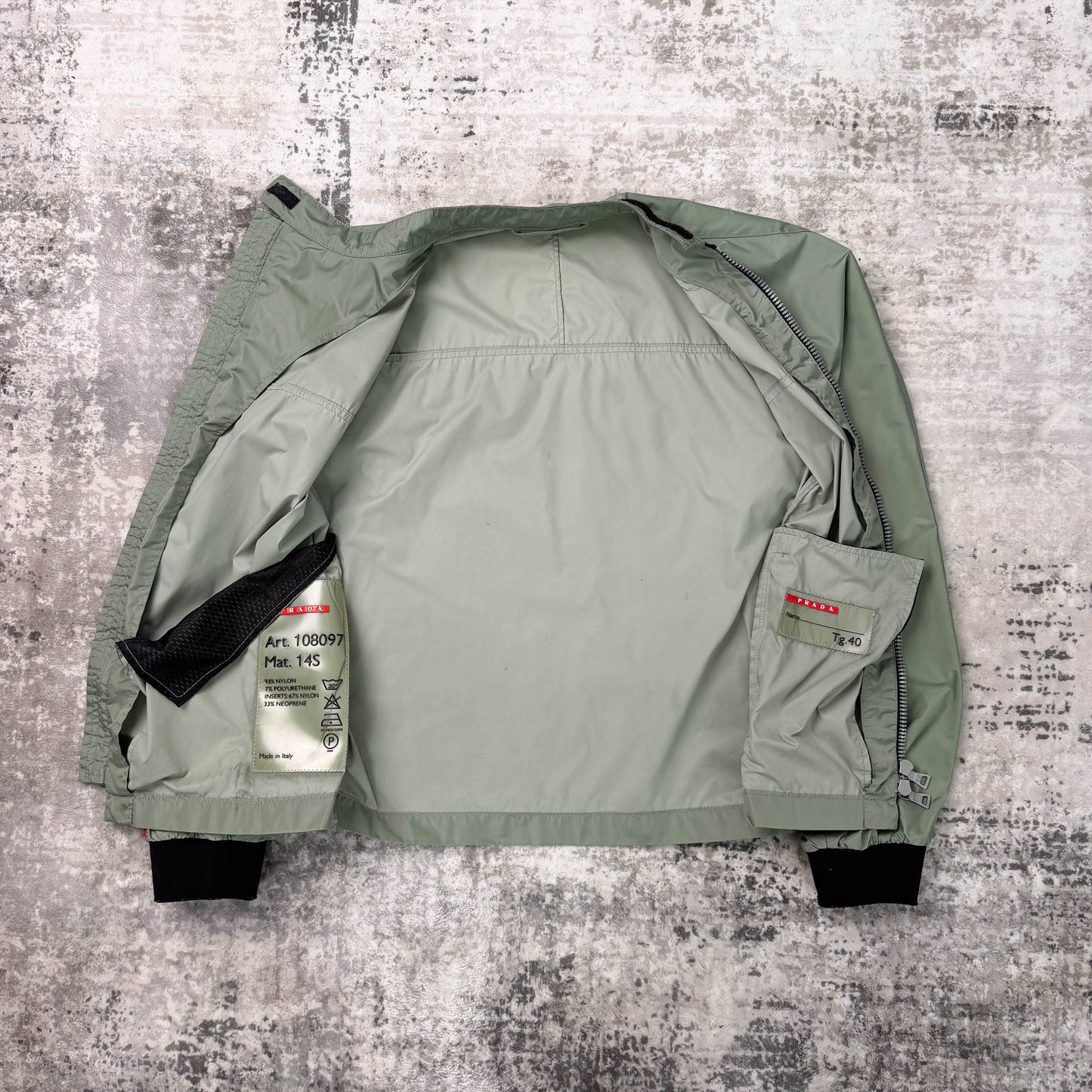 Vintage Prada Sport Asymmetric Zip Jacket (S)