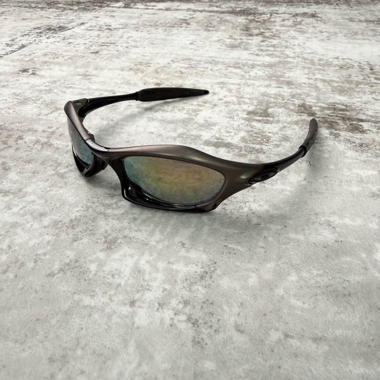 Vintage Oakley Splice Gunmetal Grey Sunglasses