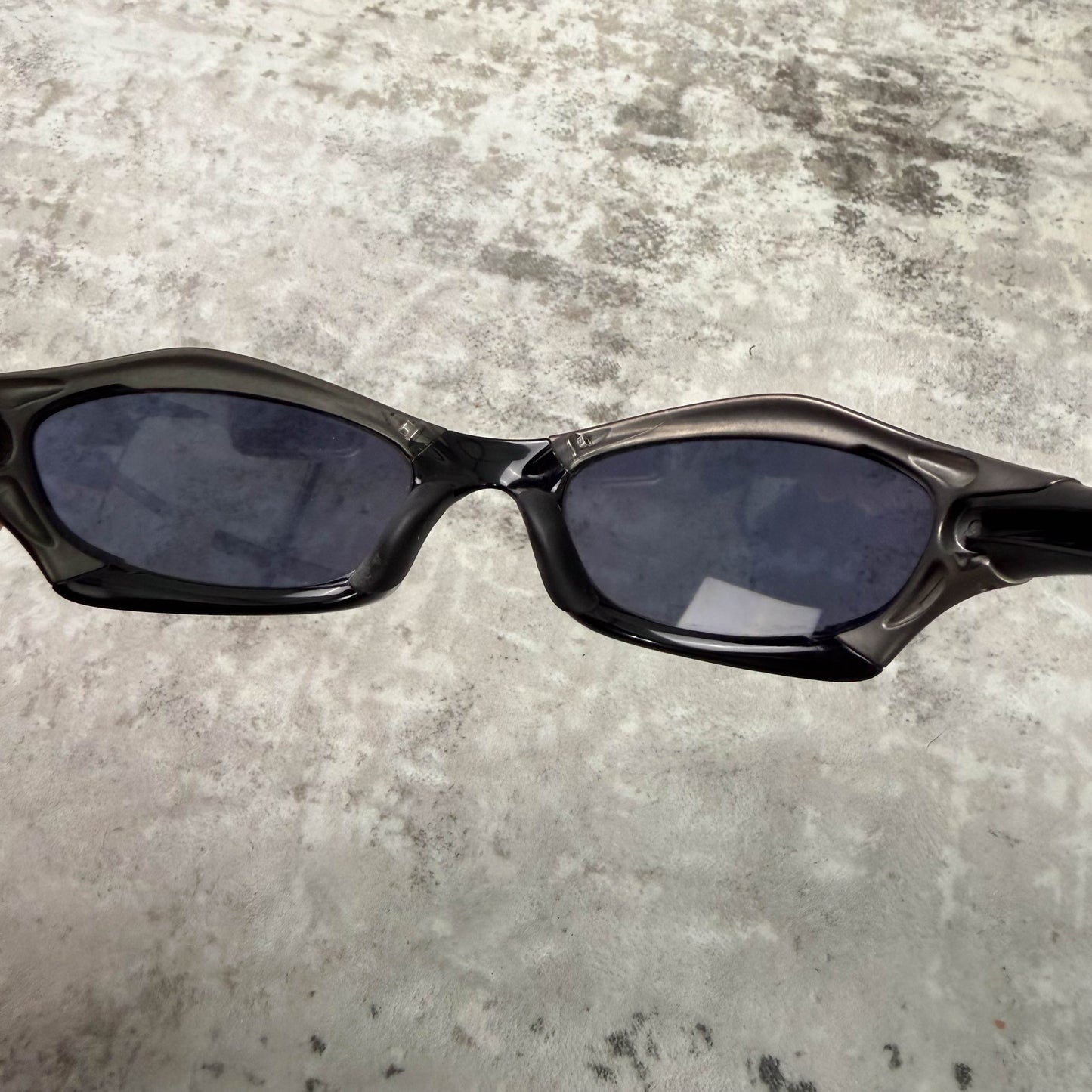 Vintage Oakley Splice Gunmetal Grey Sunglasses