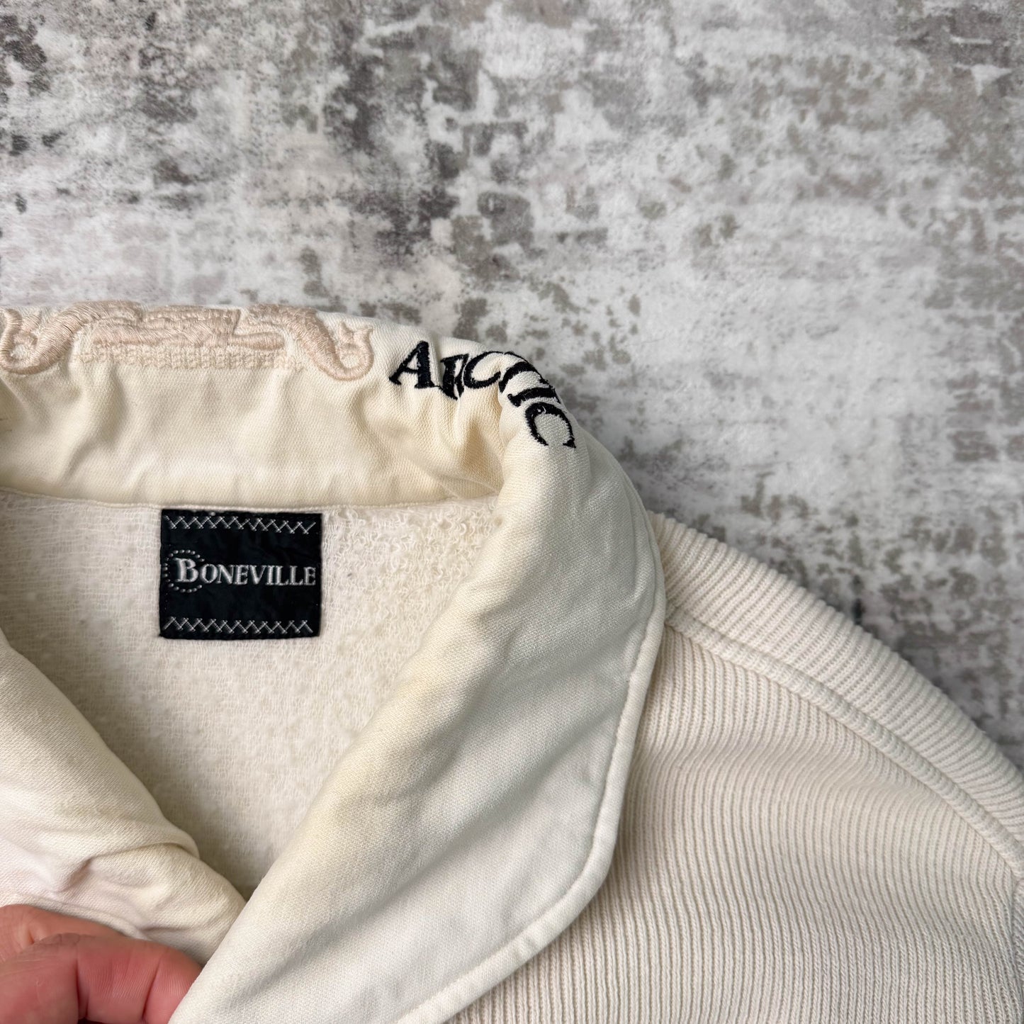 Vintage Boneville Navy Arctic Ribbed Cotten Sweatshirt (L)
