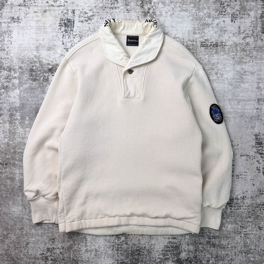 Vintage Boneville Navy Arctic Ribbed Cotten Sweatshirt (L)