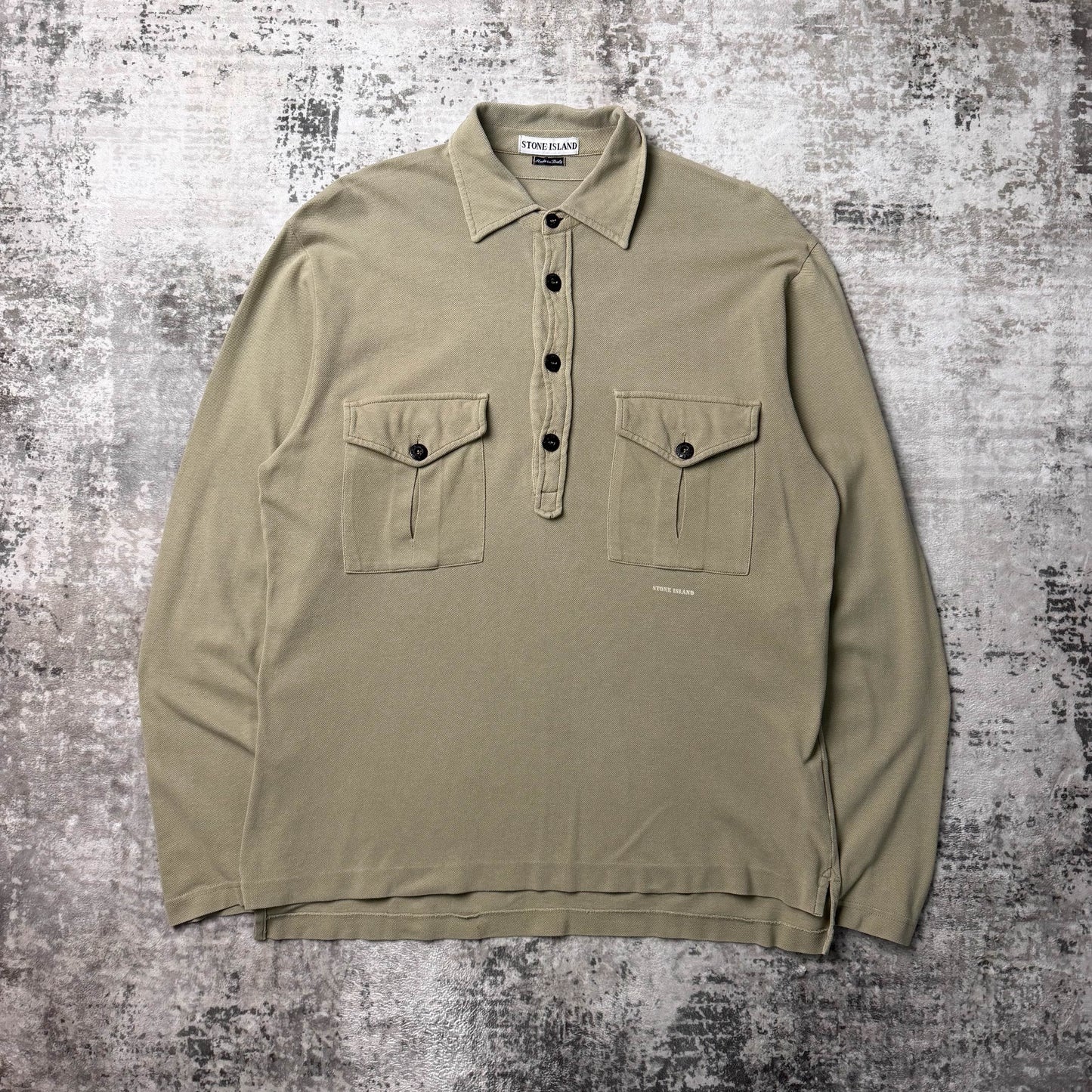 Vintage Stone Island Long Sleeve Polo (M)