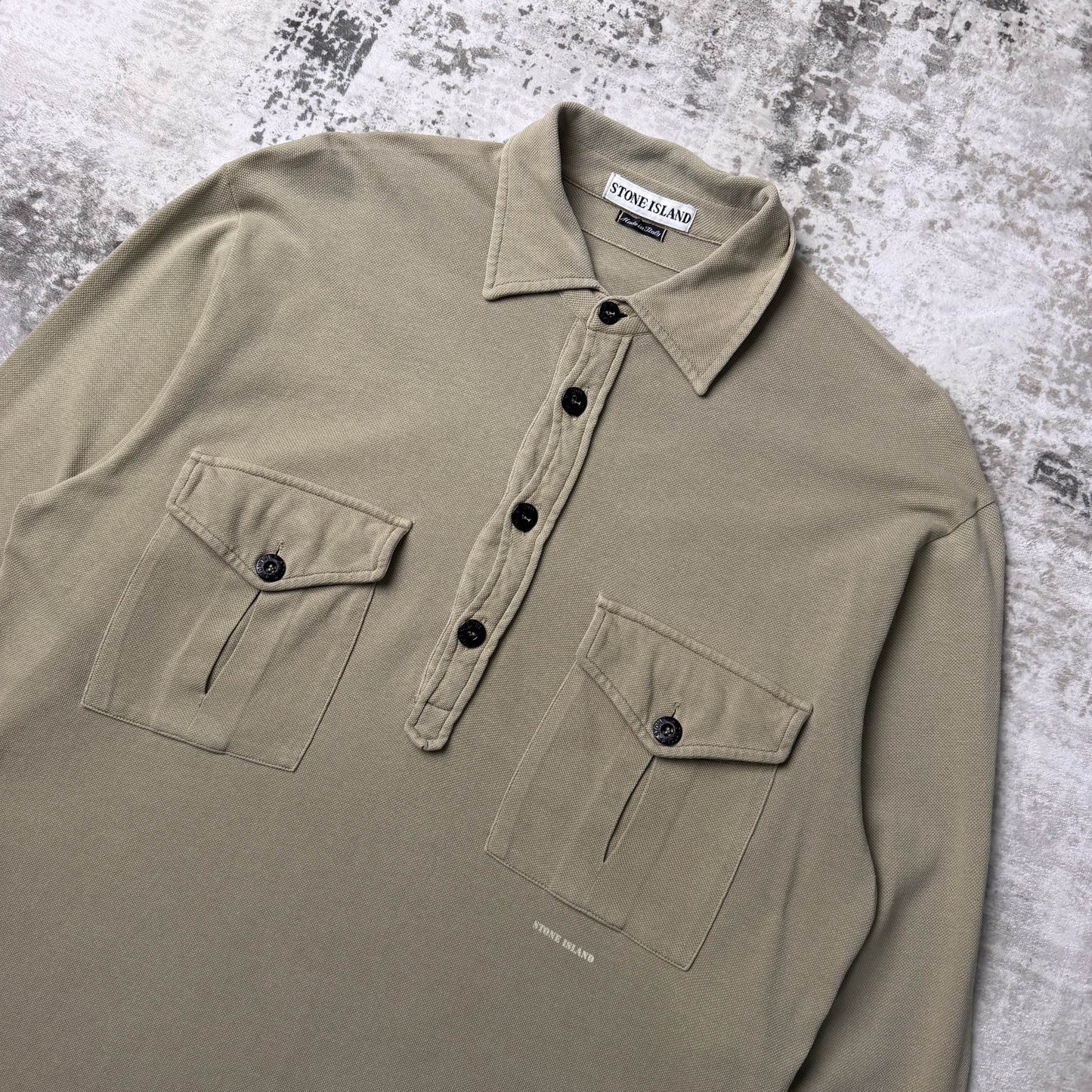 Vintage Stone Island Long Sleeve Polo (M)