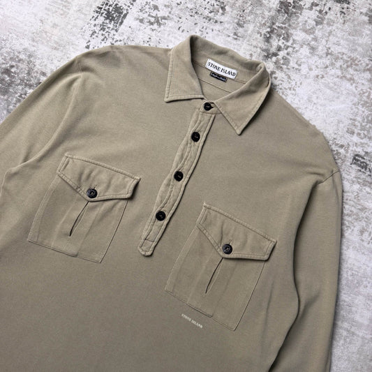 Vintage Stone Island Long Sleeve Polo (M)
