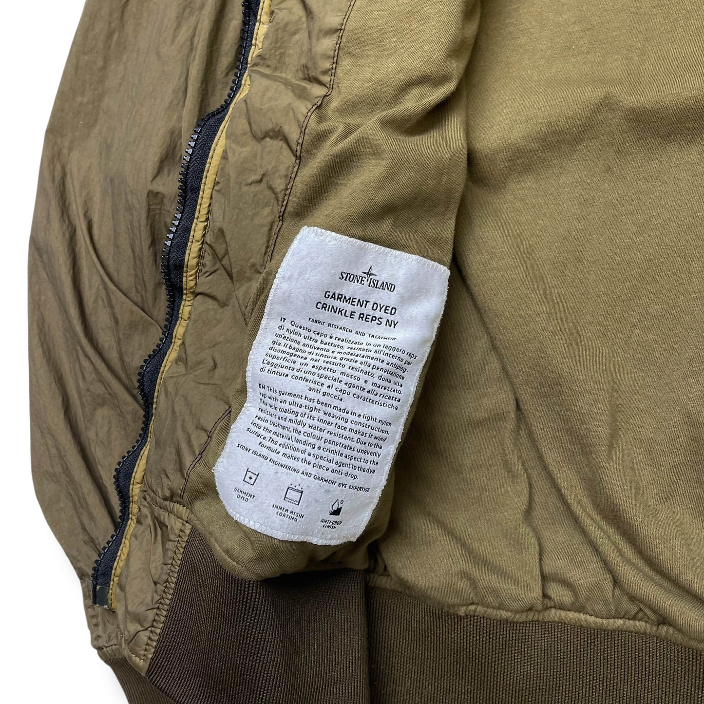Stone Island Crinkle Reps NY Bomber Jacket (L)
