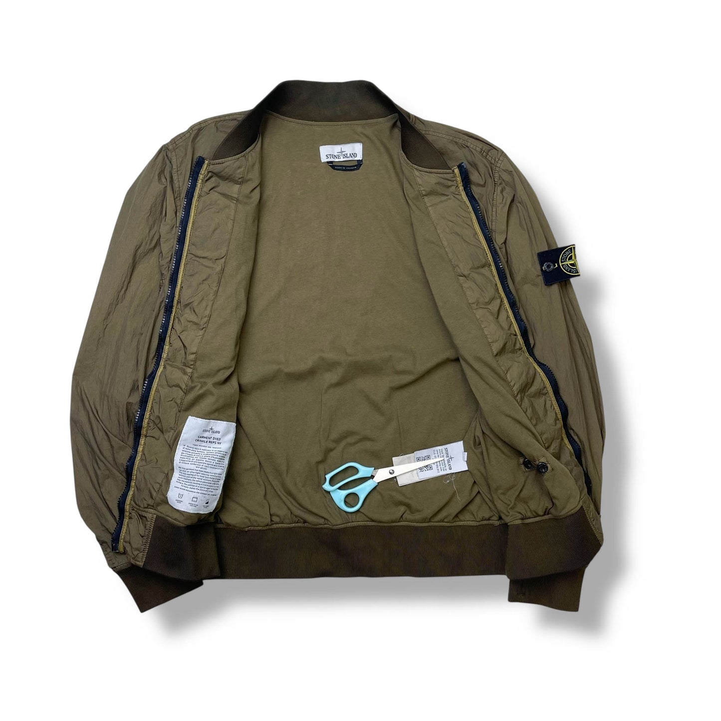 Stone Island Crinkle Reps NY Bomber Jacket (L)
