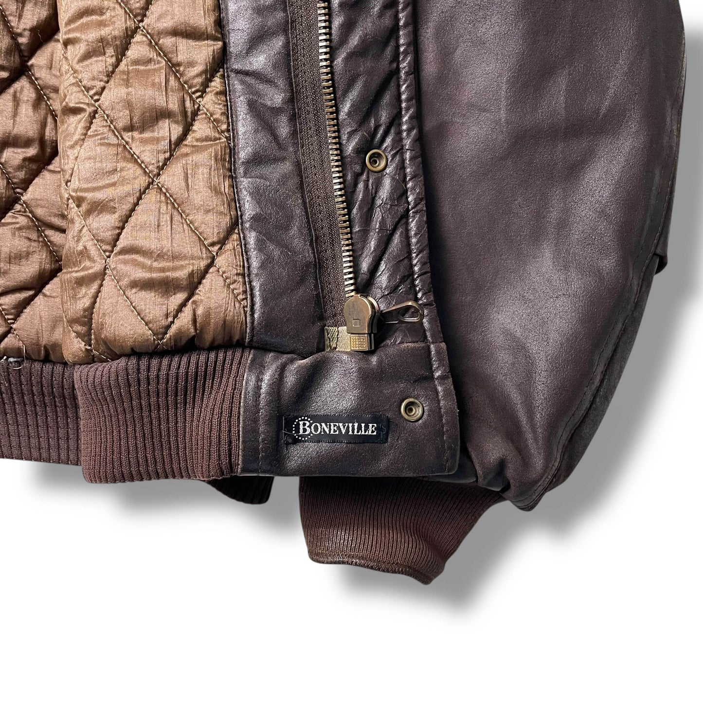 Vintage Boneville Navy Arctic Leather Jacket (L)