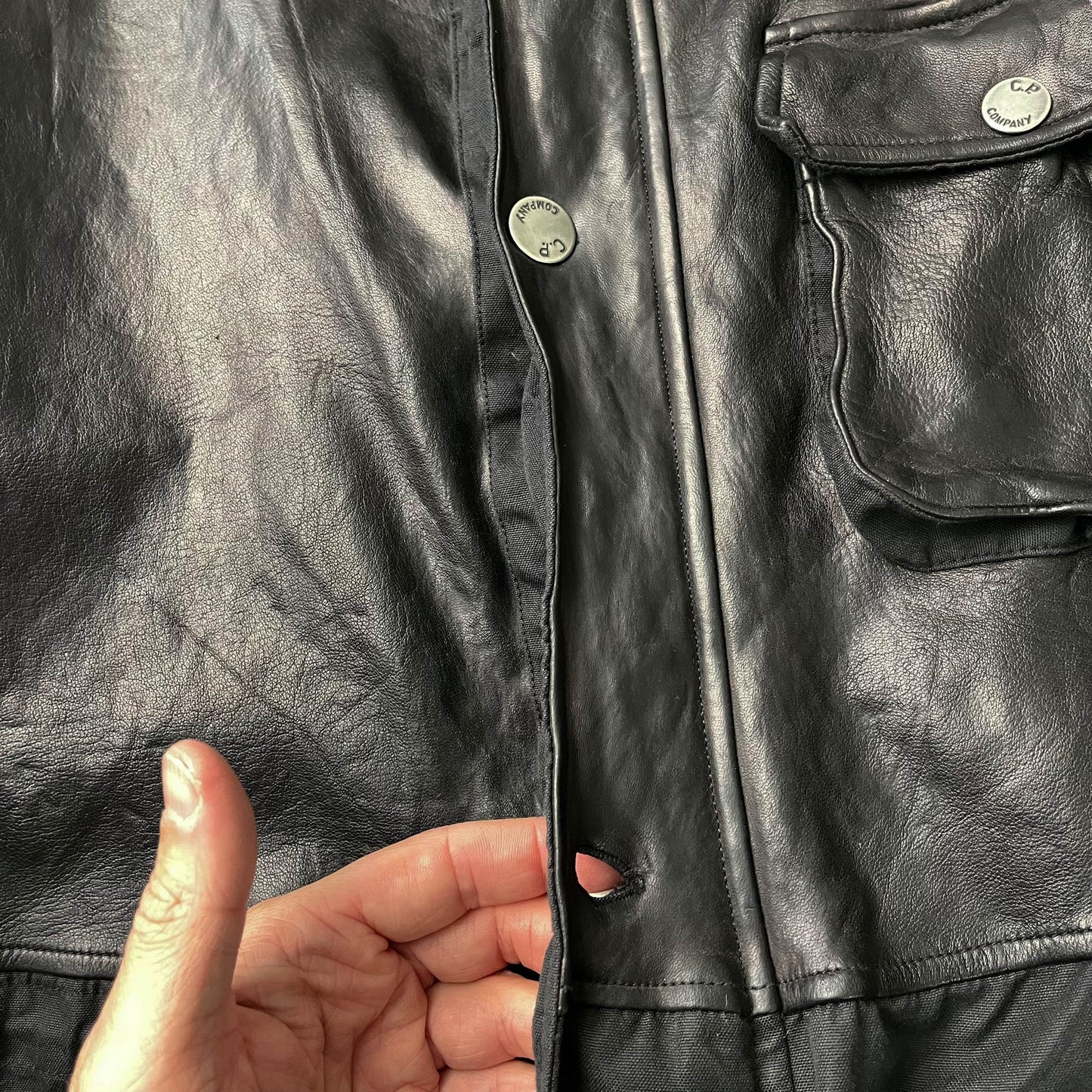 Vintage CP Company Half Leather Millie Miglia Jacket (XXL)