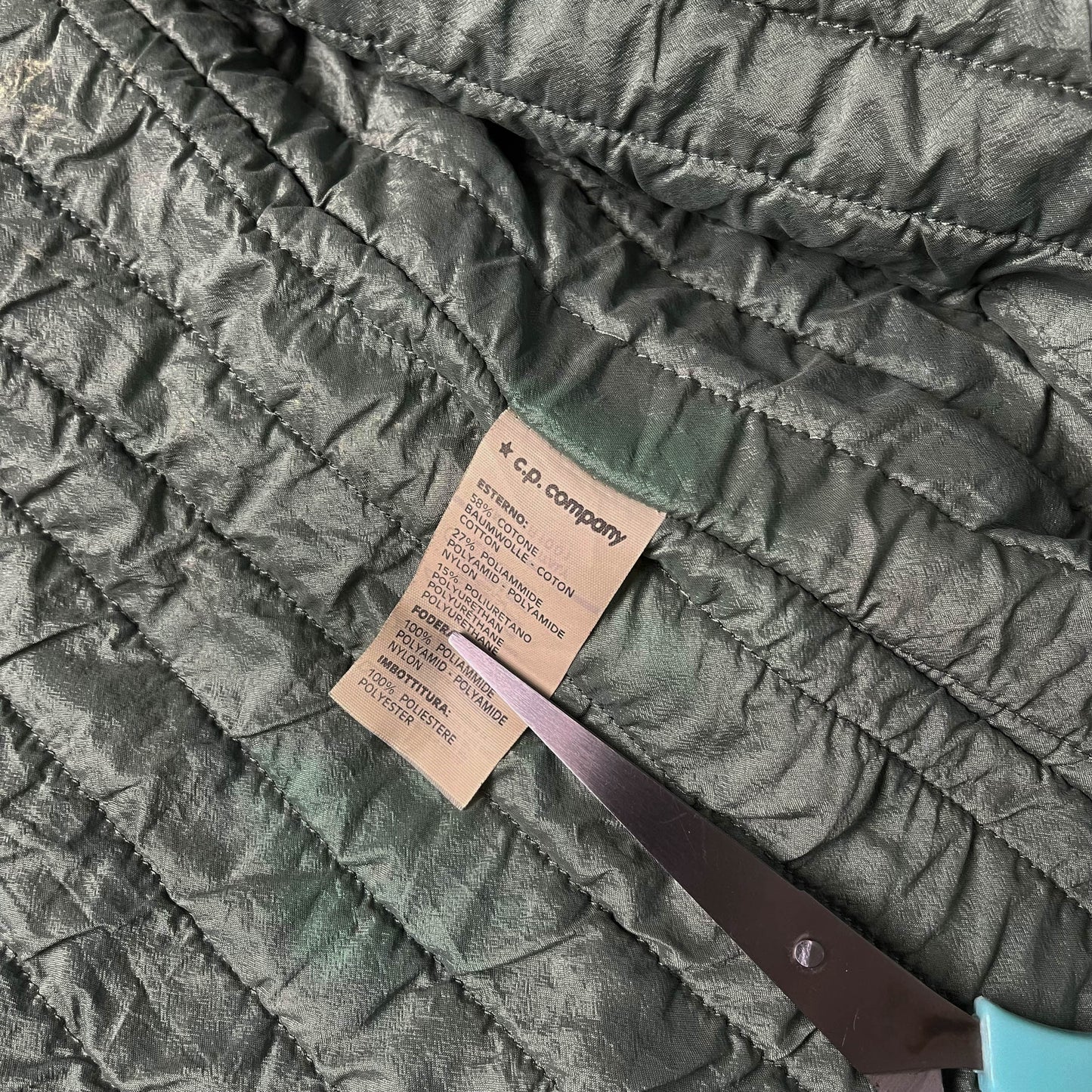 Vintage CP Company Quilted Military Trench Coat (L)