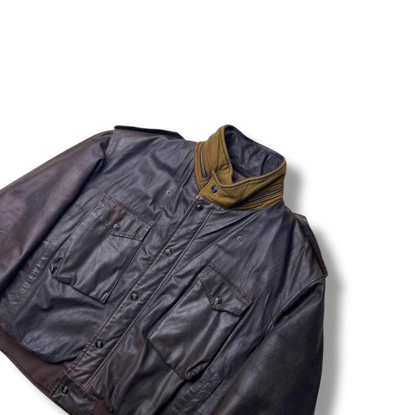 Vintage Boneville Navy Arctic Leather Jacket (L)