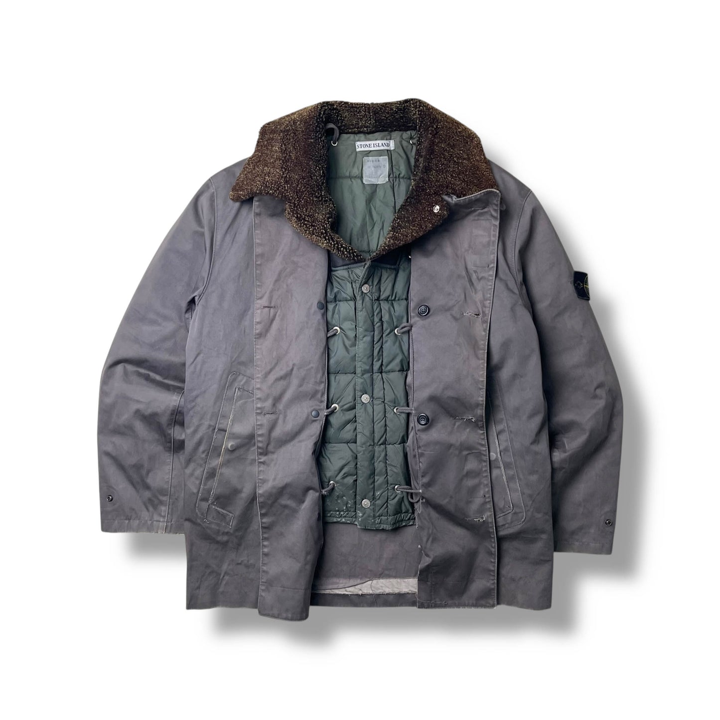 Stone Island Dual Layer Coated Cotton Jacket (L)
