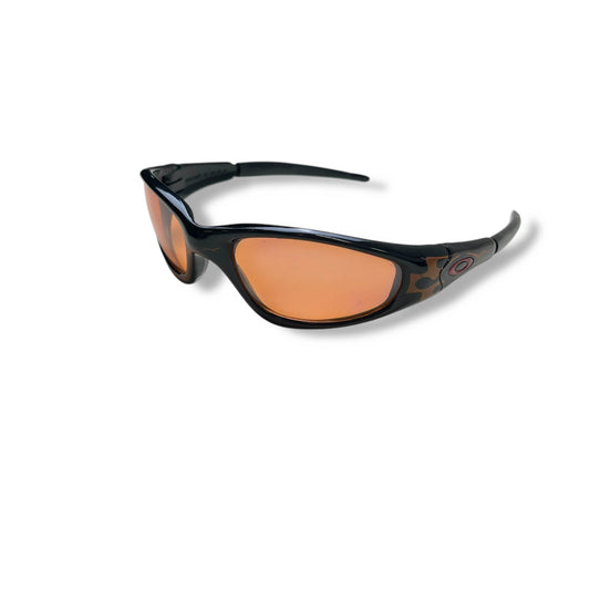 Vintage Oakley Straight Jacket Flames Sunglasses