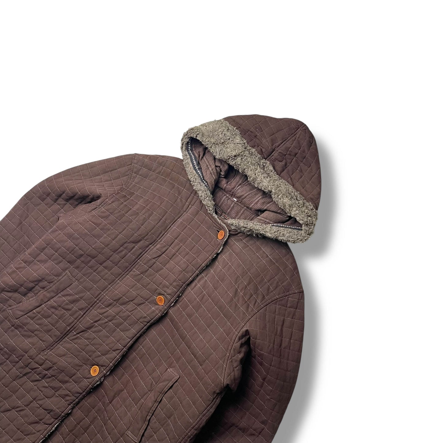 Vintage Armani Quilted Parka Jacket (L)