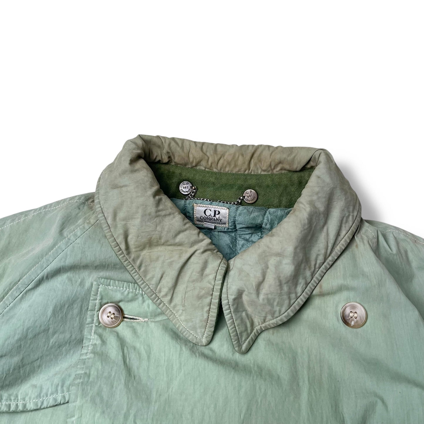 Vintage CP Company Quilted Military Trench Coat (L)