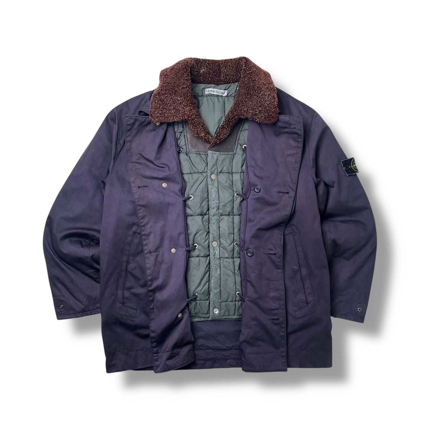 Stone Island Dual Layer Coated Cotton Jacket (XL)